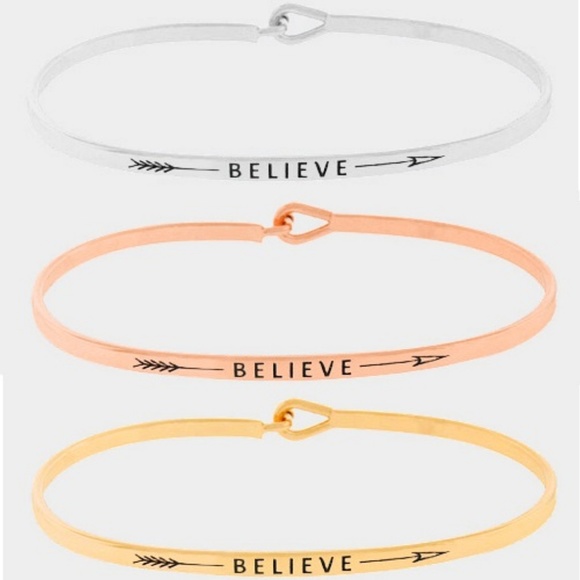 Bracelets bangles dainty Inspirational message - Picture 2 of 8